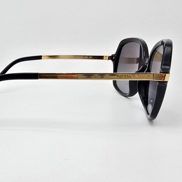 Michael Kors MK2024F Adrianna II Black Gold Frame Polarized Grey Lens Sunglasses - Picture 5 of 15